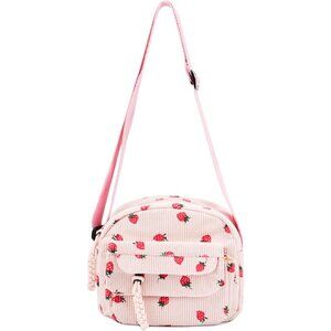 Small Cute Corduroy Crossbody Bag Mini Shoulder Bag Handbags Purse with Zipper P